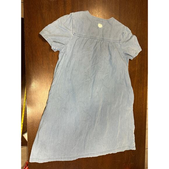 Go Softly Patio Floral Embroidered Dress Women Large Lounge Grandma Mumu House - Picture 3 of 13